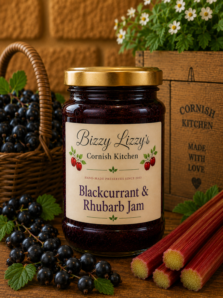 Jams & Marmalades blackcurrant and rhubarb jam web image